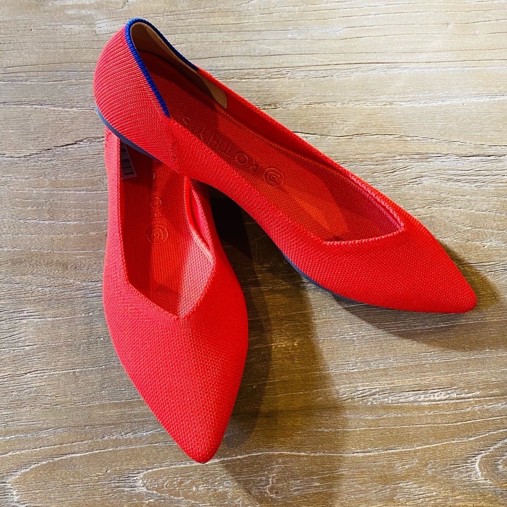 Rothy's The Point Flats, NEW, red, size 10